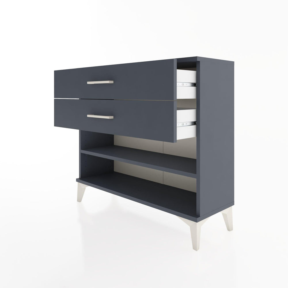 Woodntry Modüler Şifonyer İki Çekmeceli V1 88x30x68 cm Antrasit - Woodntry