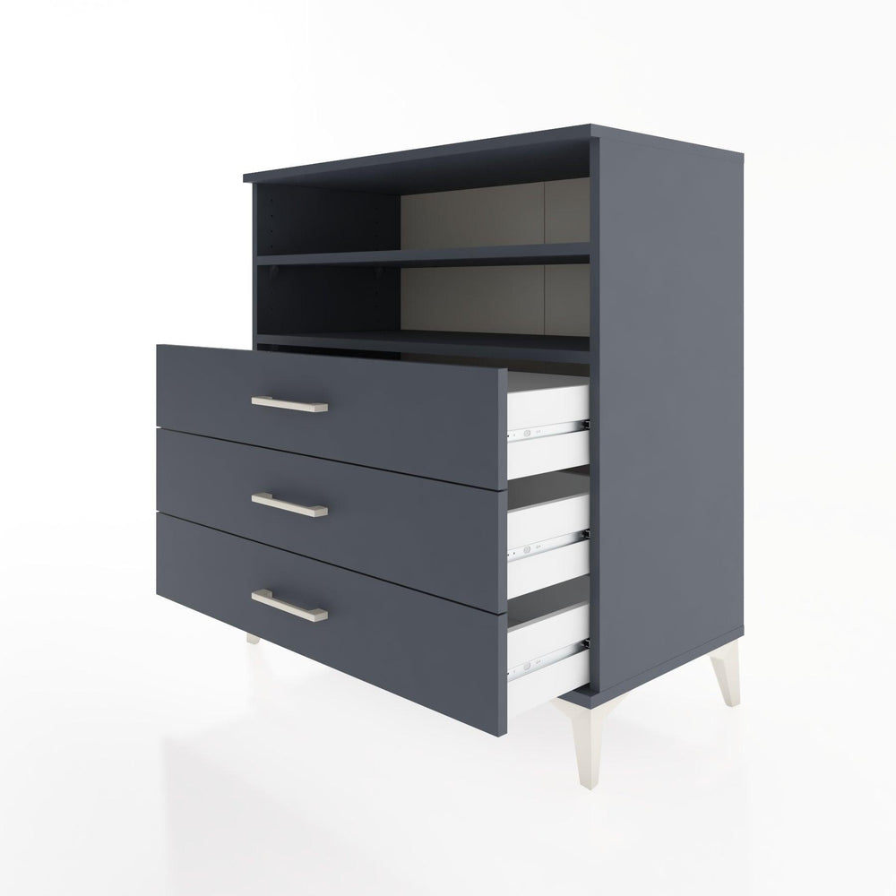 Woodntry Modular Dresser Anthracite 88x44x84 cm with Drawers and Shelves CR17-2