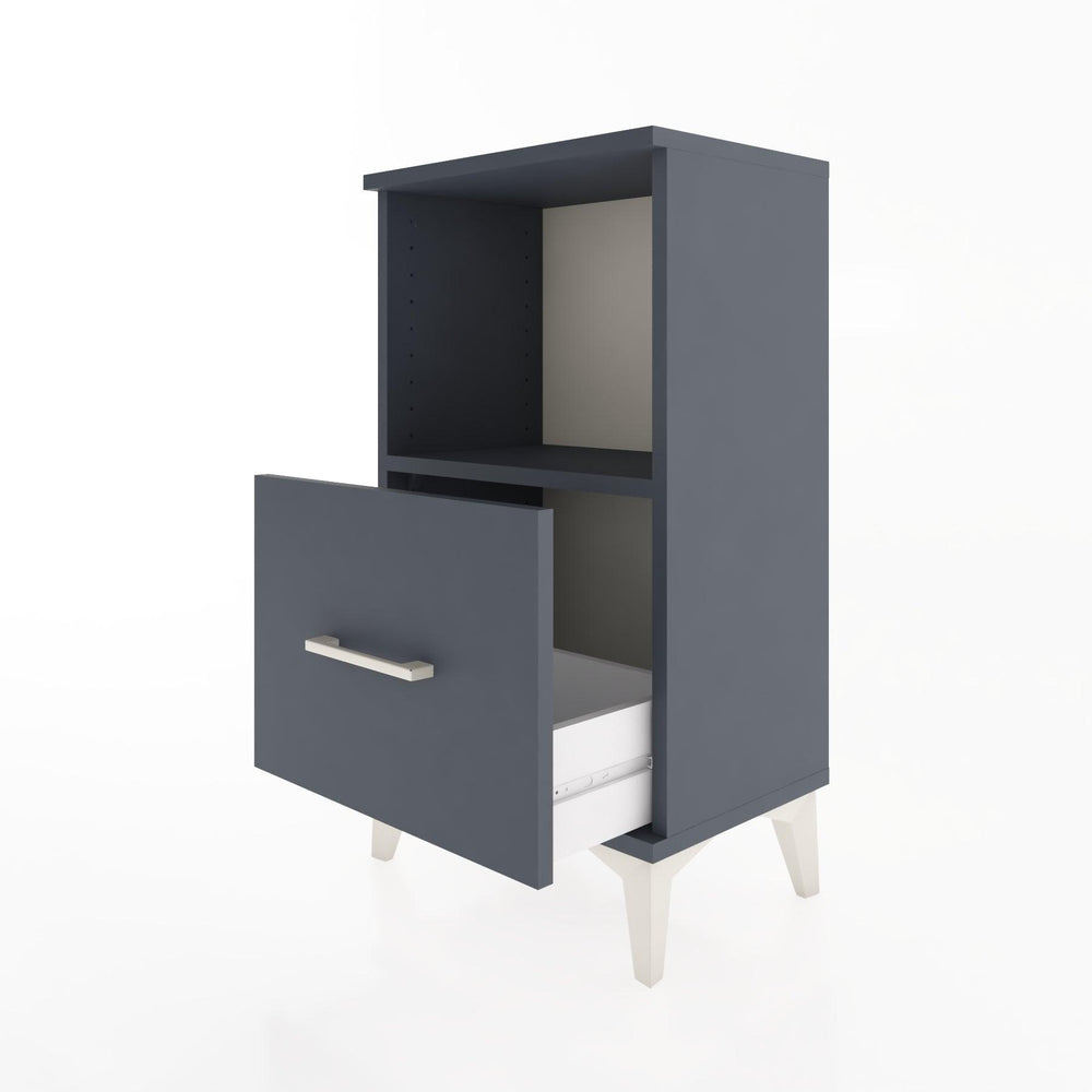 Woodntry Modüler Komodin Tek Çekmece ve Raflı V2 44x30x68 cm Antrasit - Woodntry