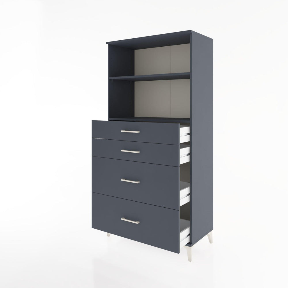 Woodntry Modular Cabinet Anthracite 88x44x170 cm with Drawers and Shelves CR47-2