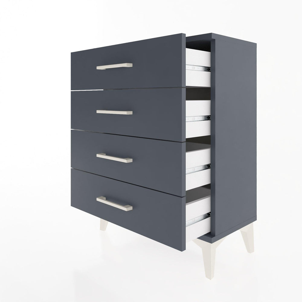 Woodntry Modüler Komodin Antrasit 60x30x68 cm Çekmeceli C1-2