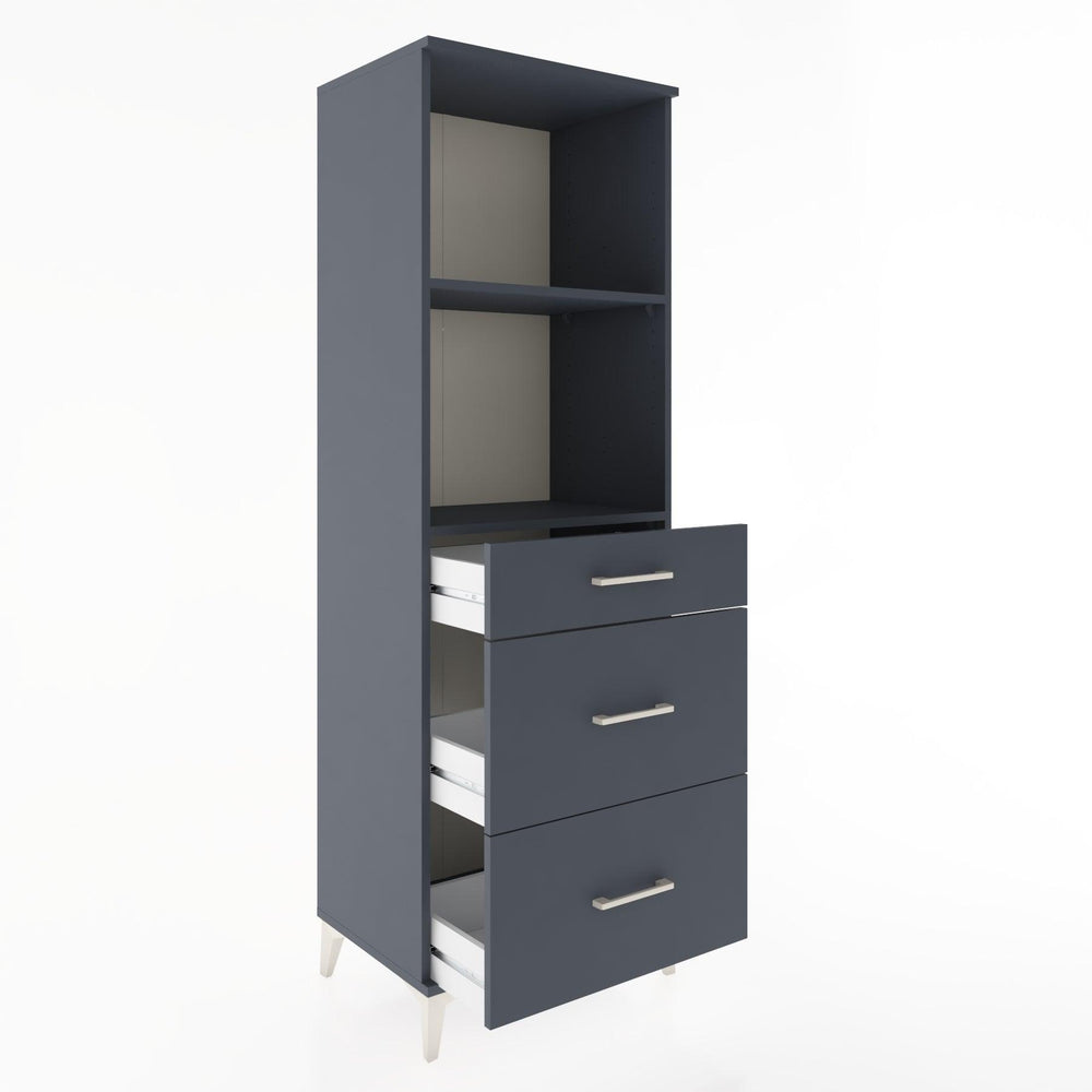 Woodntry Modular Cabinet Anthracite 60x44x170 cm with Drawers and Shelves CR47-2