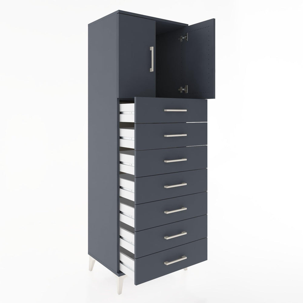 Woodntry Modular Cabinet Anthracite 60x44x170 cm with Doors and Drawers KC2-2