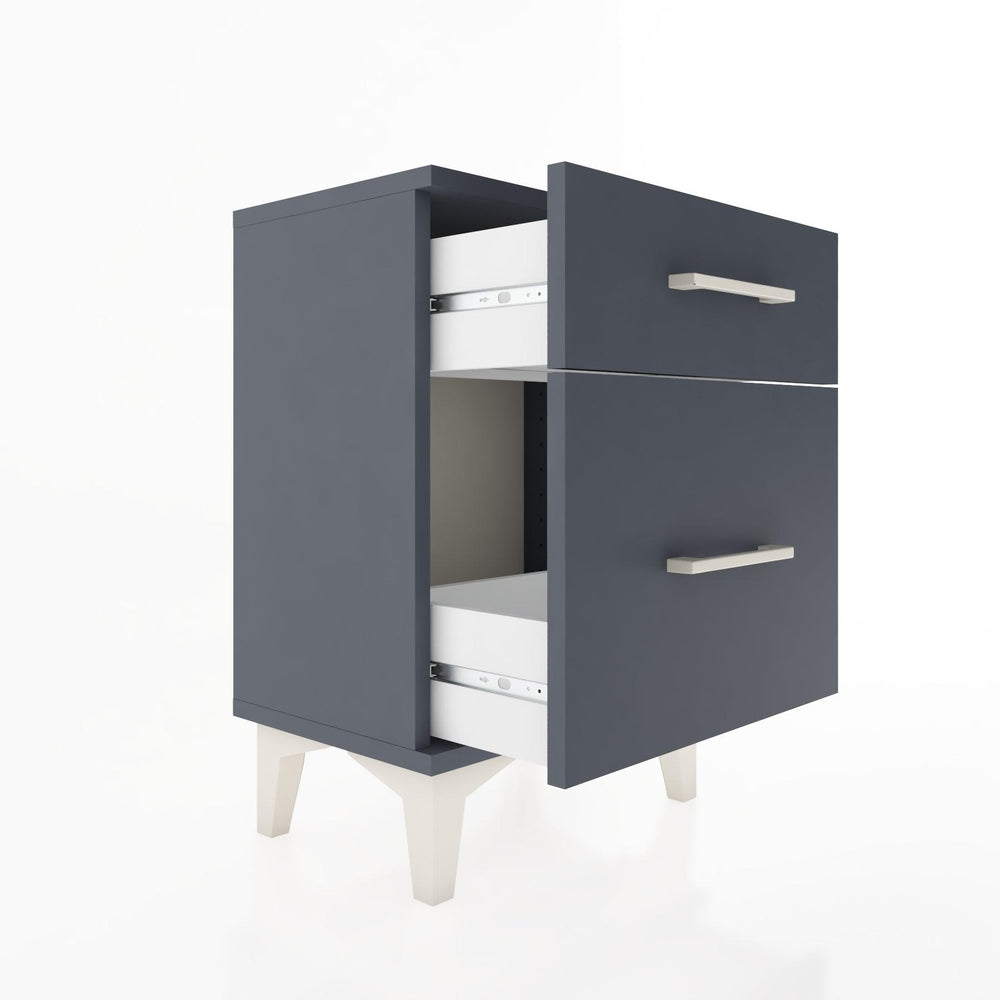 Woodntry Modüler Komodin Küçük ve Büyük Çekmece 44x30x52 cm Antrasit - Woodntry