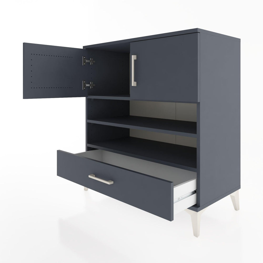 Woodntry Modüler Şifonyer Antrasit 88x44x84 cm Fonksiyonel F94-2