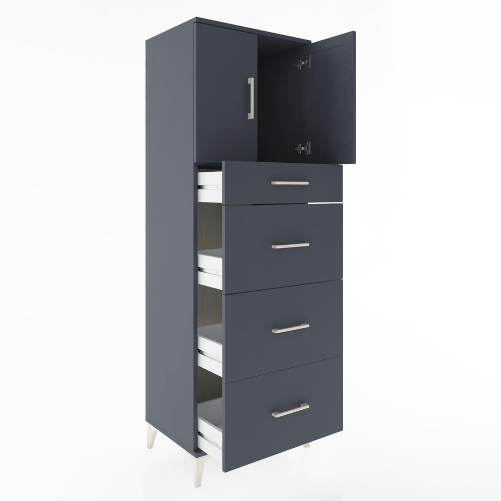Woodntry Modular Cabinet Anthracite 60x44x170 cm with Doors and Drawers KC23-2