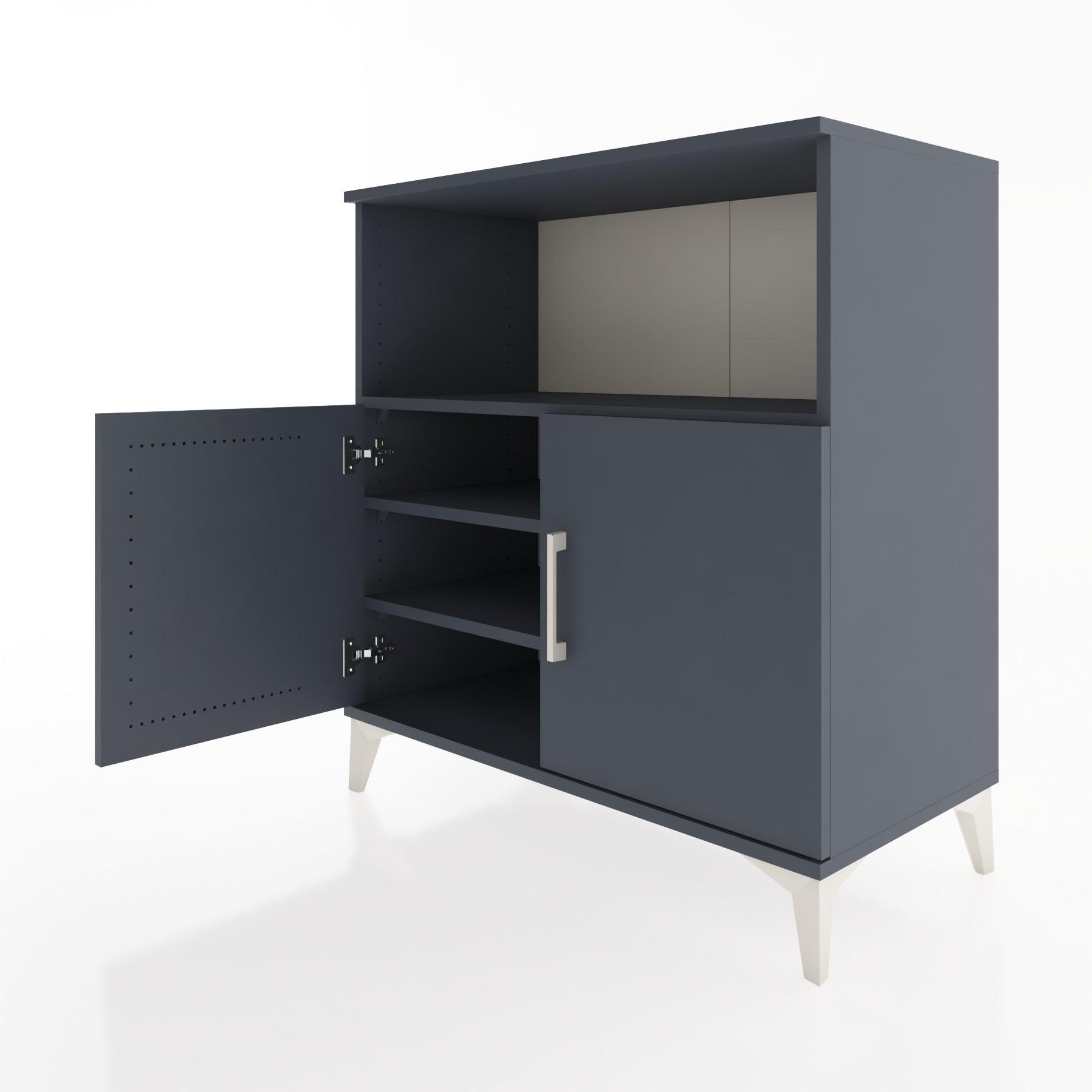 Woodntry Modular Dresser Anthracite 88x44x84 cm with Cover and Shelf KR40-2