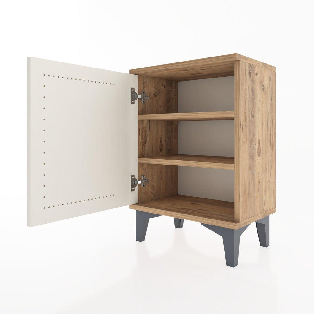 Woodntry Modüler Komodin Tek Kapaklı 44x30x52 cm Çam - Woodntry