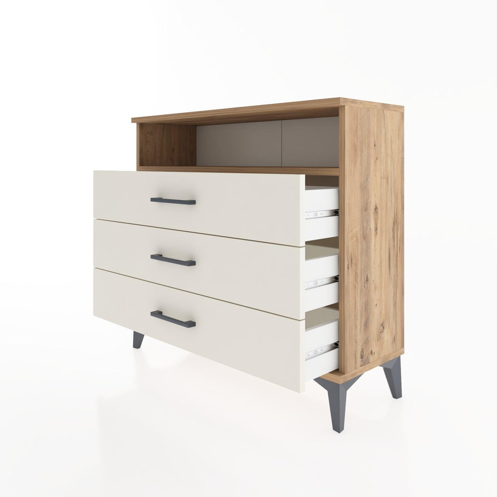 Woodntry Modüler Şifonyer Üç Çekmeceli V2 88x30x68 cm Çam - Woodntry
