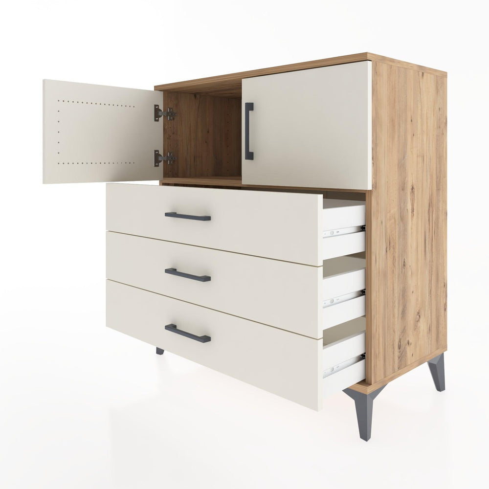 Woodntry Modular Dresser Pine 88x44x84 cm with Cover and Drawer KC98-3