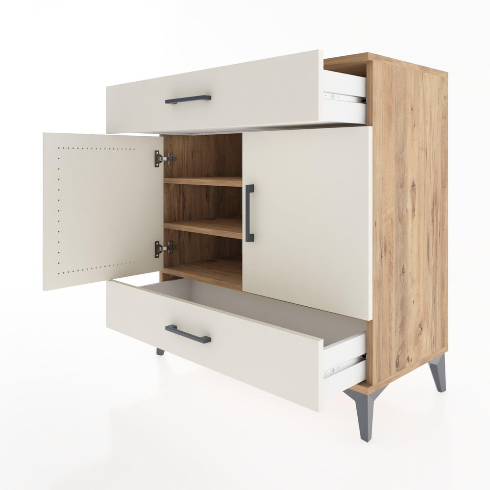 Woodntry Modular Dresser Pine 88x44x84 cm with Cover and Drawer KC58-3