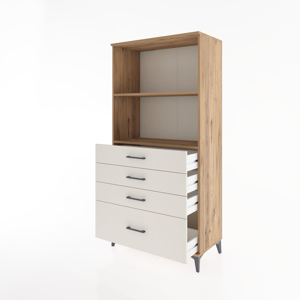 Woodntry Modular Cabinet Pine 88x44x170 cm with Drawers and Shelves CR41-3