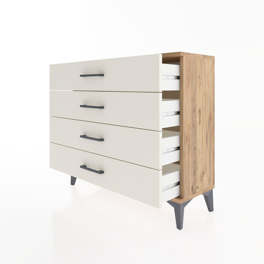 Woodntry Modüler Şifonyer 4 Çekmeceli 88x30x68 cm Çam - Woodntry