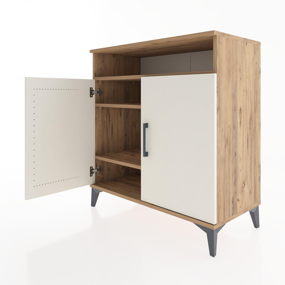 Woodntry Modüler Şifonyer Çam 88x44x84 cm Kapaklı ve Raflı KR83-3