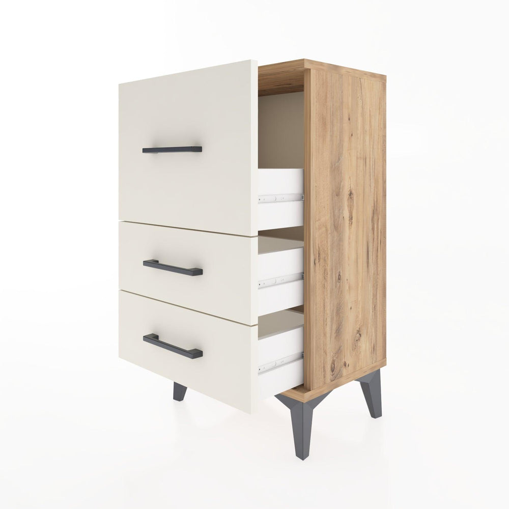 Woodntry Modüler Komodin Üç Çekmeceli V1 44x30x68 cm Çam - Woodntry