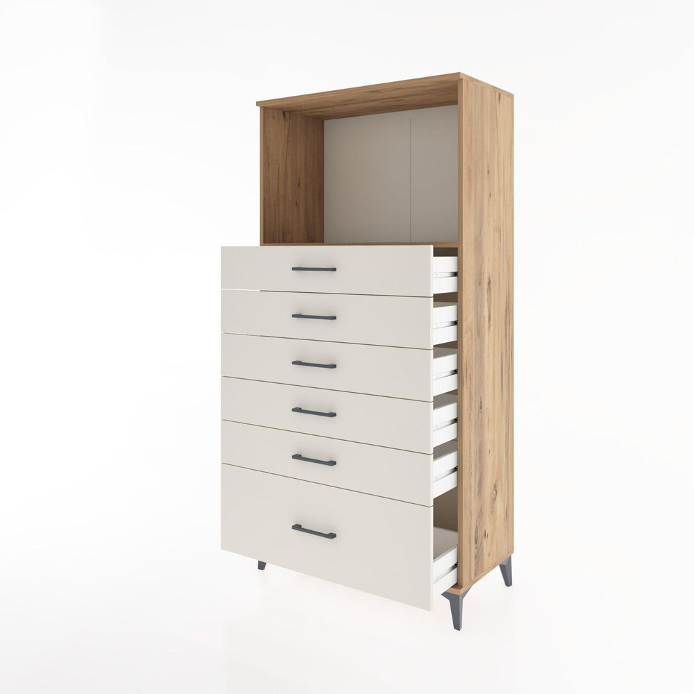 Woodntry Modular Cabinet Pine 88x44x170 cm with Drawers and Shelves CR39-3