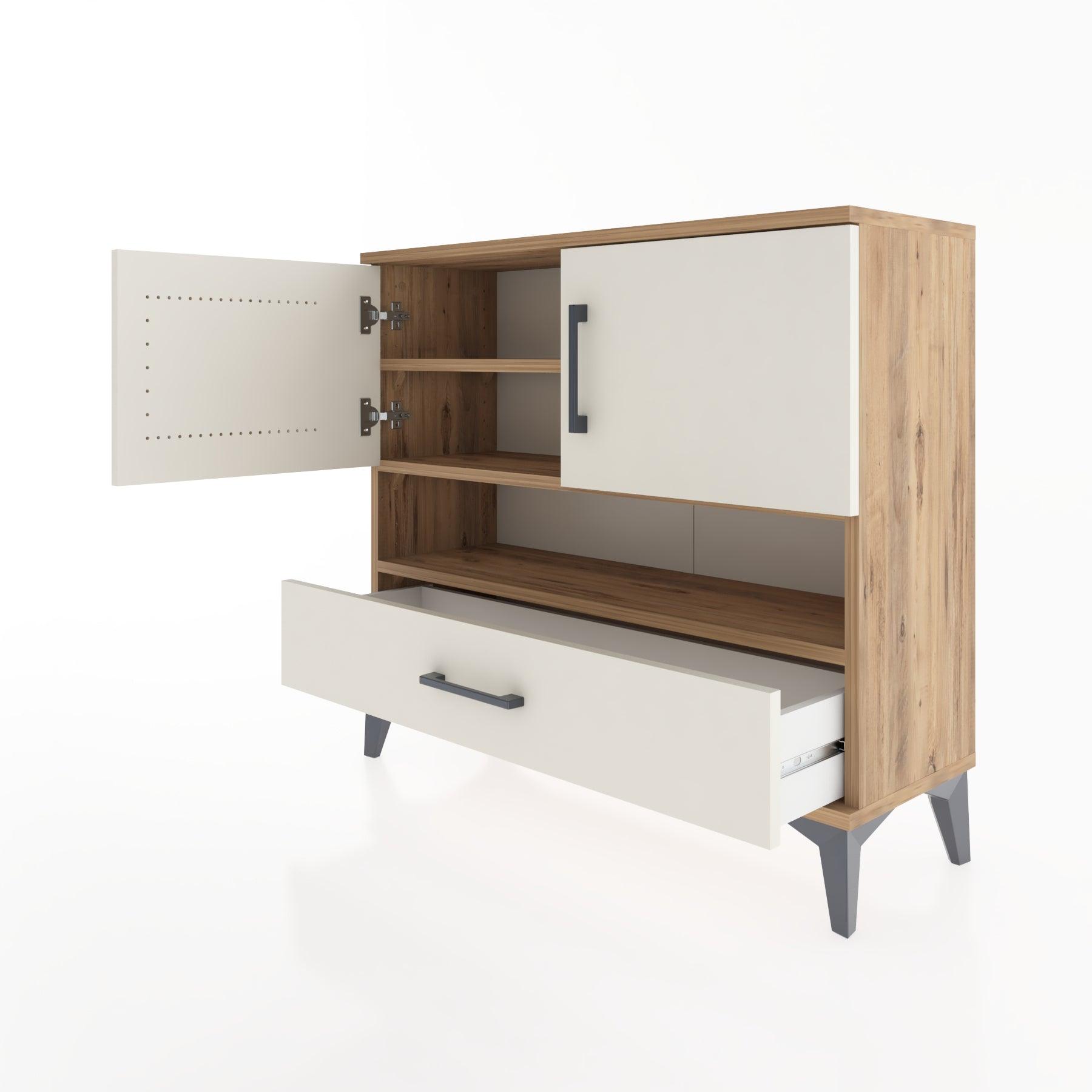 Woodntry Modüler Şifonyer Çam 88x30x68 cm Fonksiyonel F37-3