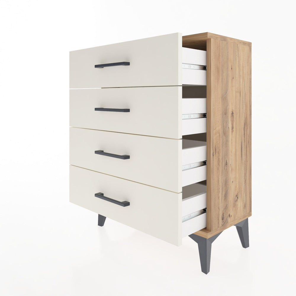 Woodntry Modüler Komodin Çam 60x30x68 cm Çekmeceli C1-3