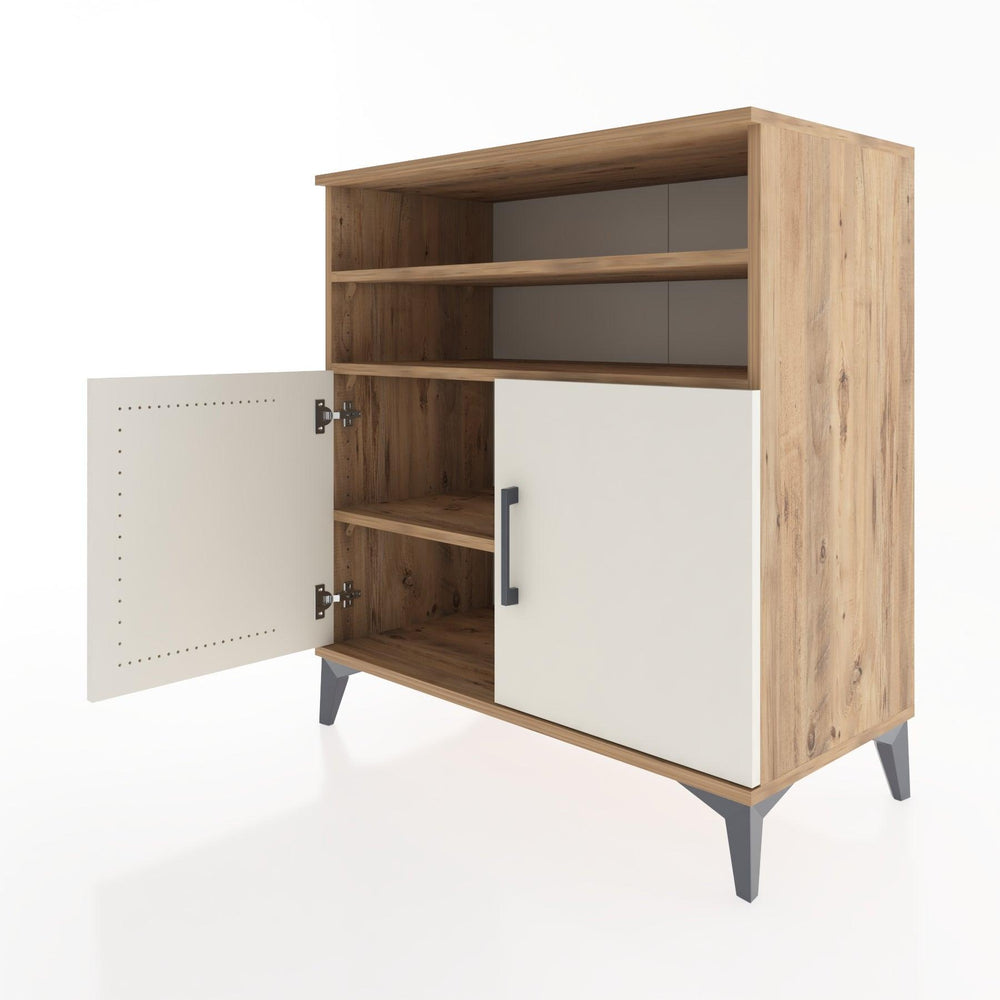 Woodntry Modüler Şifonyer Çam 88x44x84 cm Kapaklı ve Raflı KR38-3