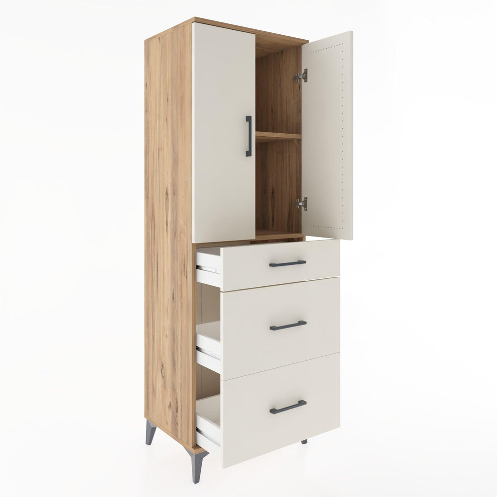 Woodntry Modular Cabinet Pine 60x44x170 cm with Doors and Drawers KC20-3