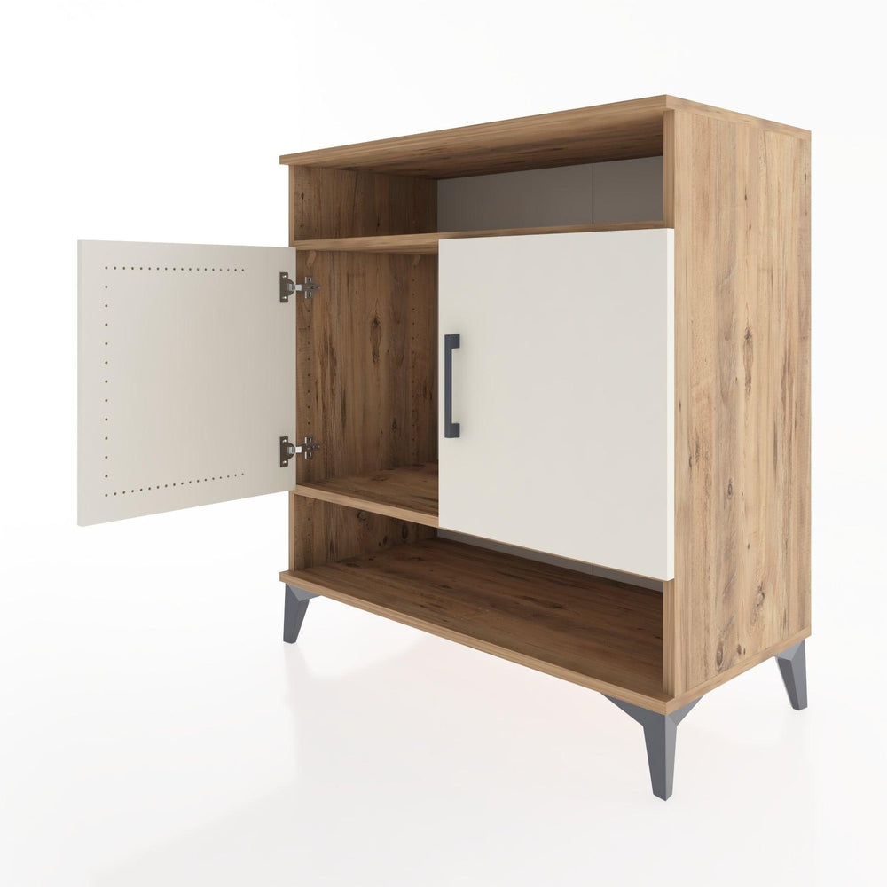 Woodntry Modüler Şifonyer Çam 88x44x84 cm Kapaklı ve Raflı KR69-3