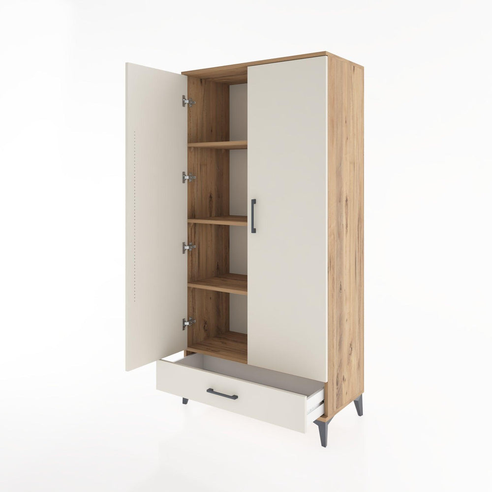 Woodntry Modular Cabinet Pine 88x44x170 cm with Doors and Drawers KC8-3