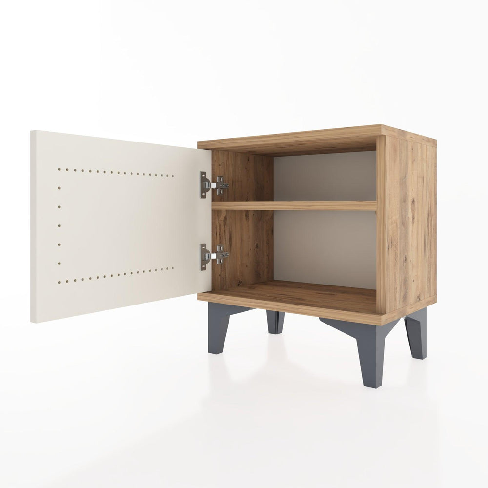 Woodntry Modüler Komodin Tek Kapaklı 44x30x36 cm Çam - Woodntry