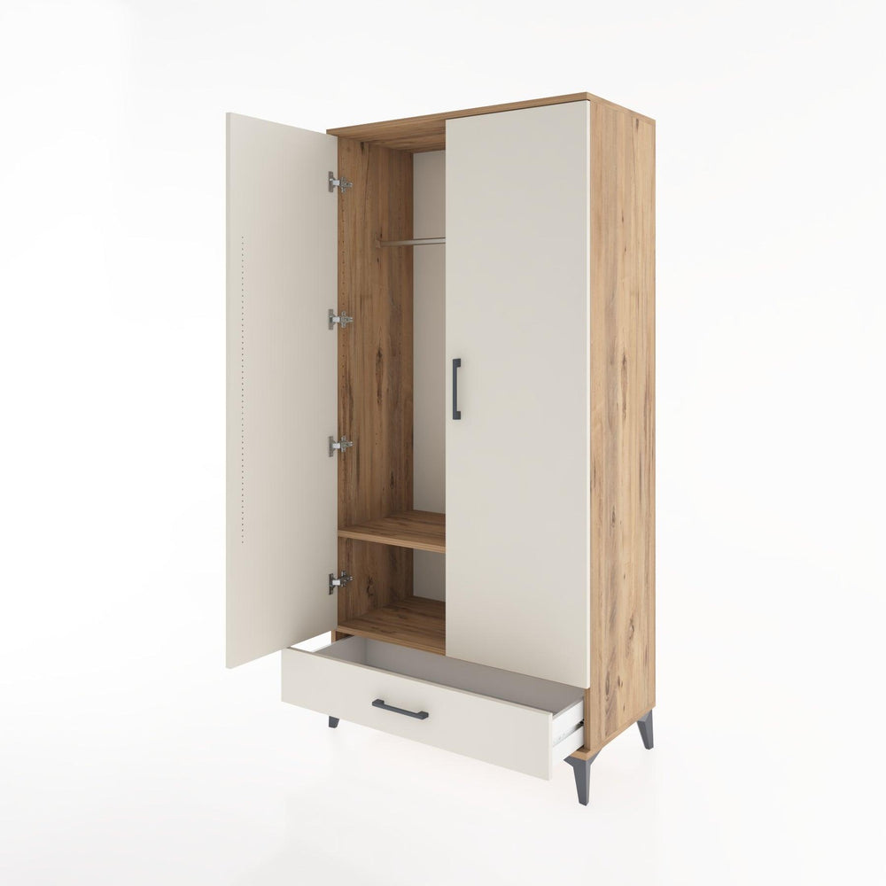 Woodntry Modular Cabinet Pine 88x44x170 cm with Doors and Drawers KC30-3