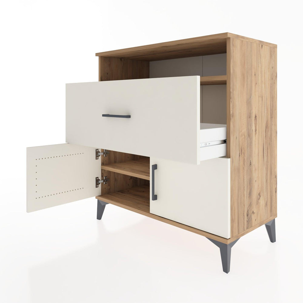 Woodntry Modüler Şifonyer Çam 88x44x84 cm Fonksiyonel F117-3