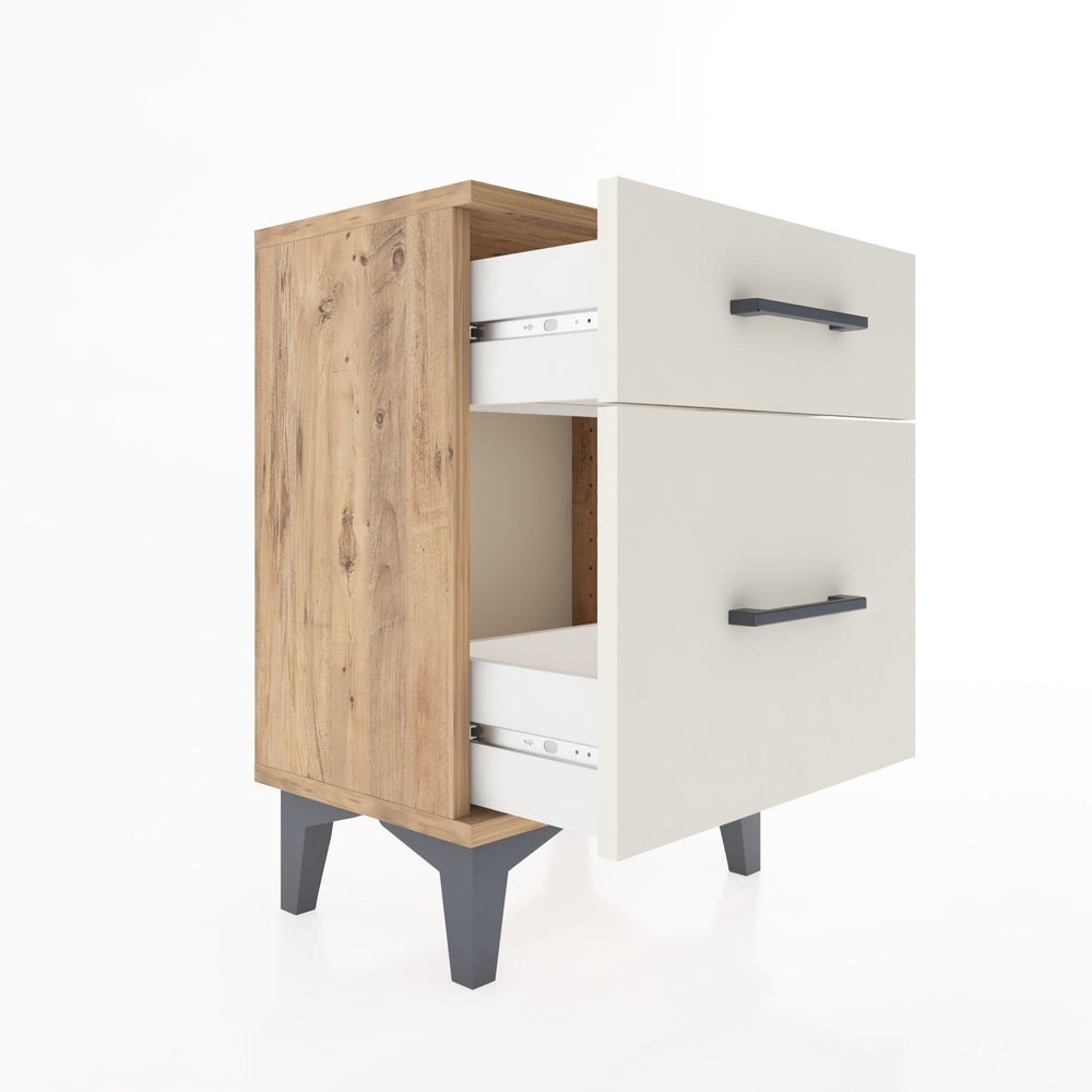 Woodntry Modüler Komodin Küçük ve Büyük Çekmece 44x30x52 cm Çam - Woodntry