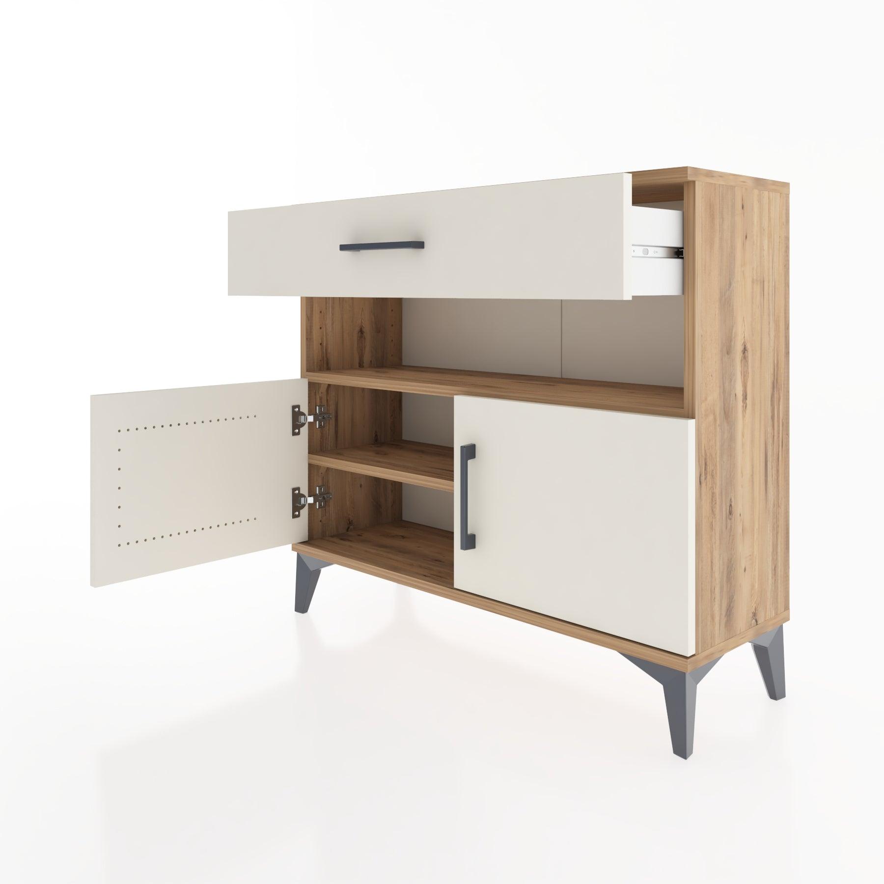 Woodntry Modüler Şifonyer Çekmece ve Kapaklı T1 88x30x94 cm Çam - Woodntry