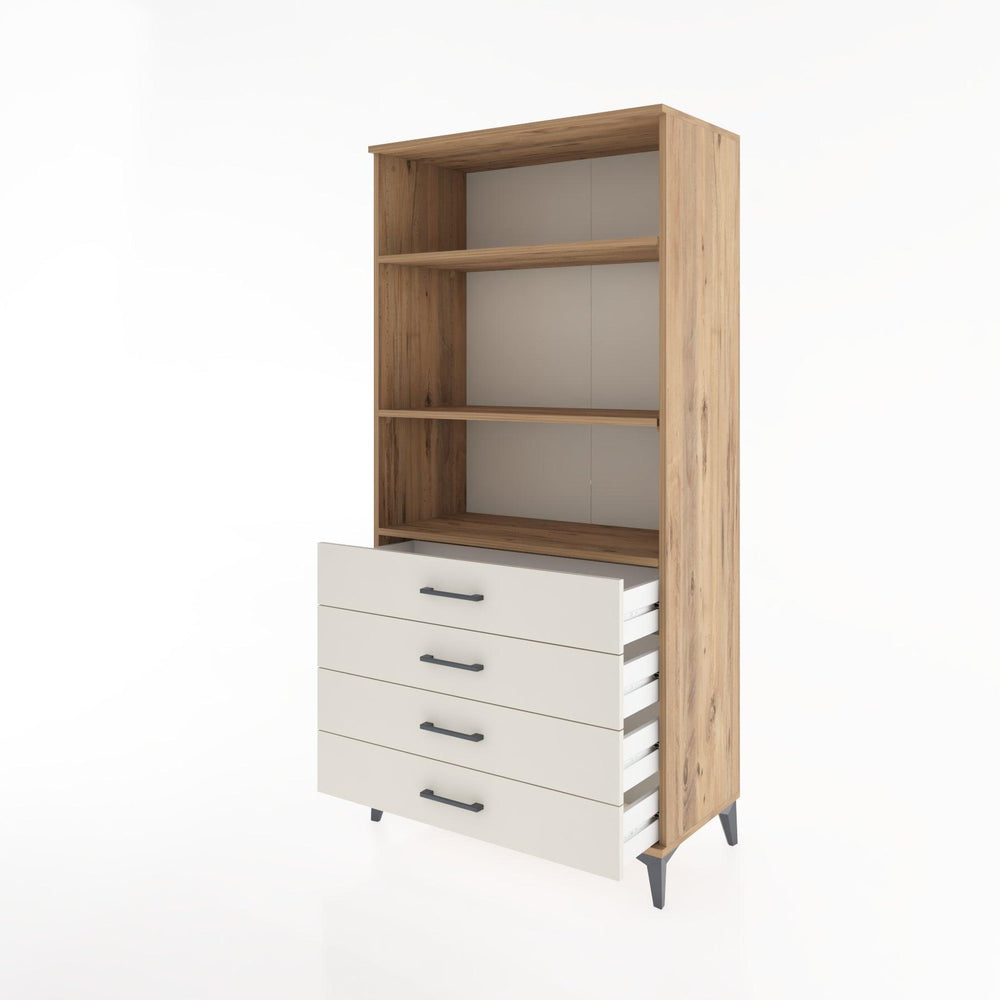 Woodntry Modular Cabinet Pine 88x44x170 cm with Drawers and Shelves CR36-3