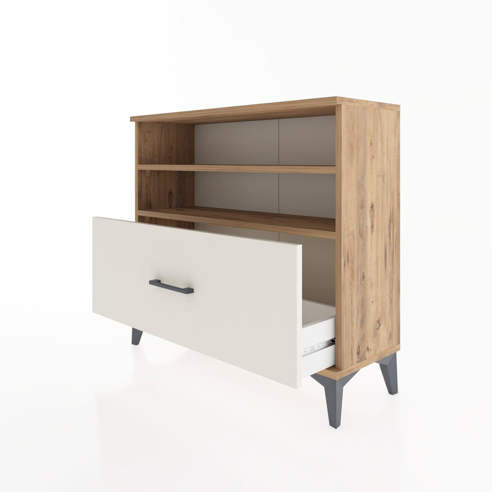 Woodntry Modüler Şifonyer Raf ve Çekmece V1 88x30x68 cm Çam - Woodntry