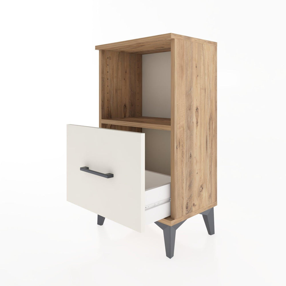 Woodntry Modüler Komodin Tek Çekmece ve Raflı V2 44x30x68 cm Çam - Woodntry