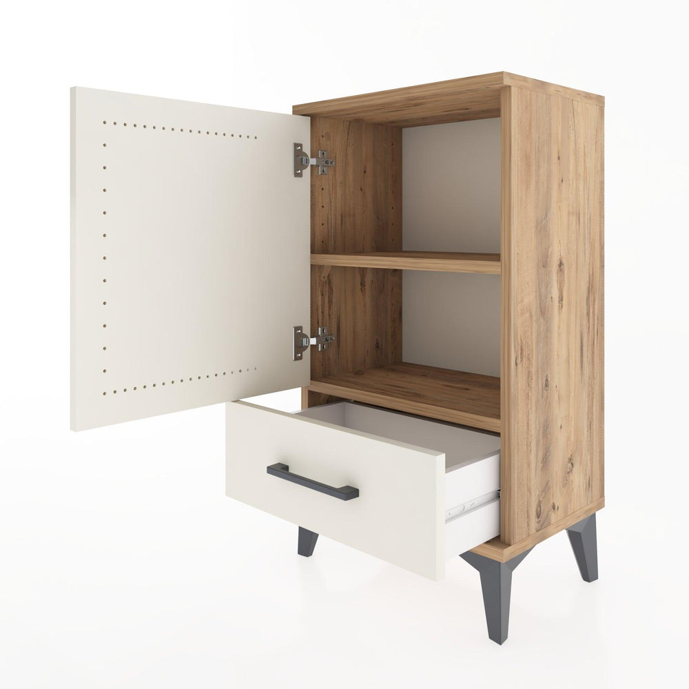 Woodntry Modüler Komodin Çekmece ve Kapaklı V3 44x30x68 cm Çam - Woodntry