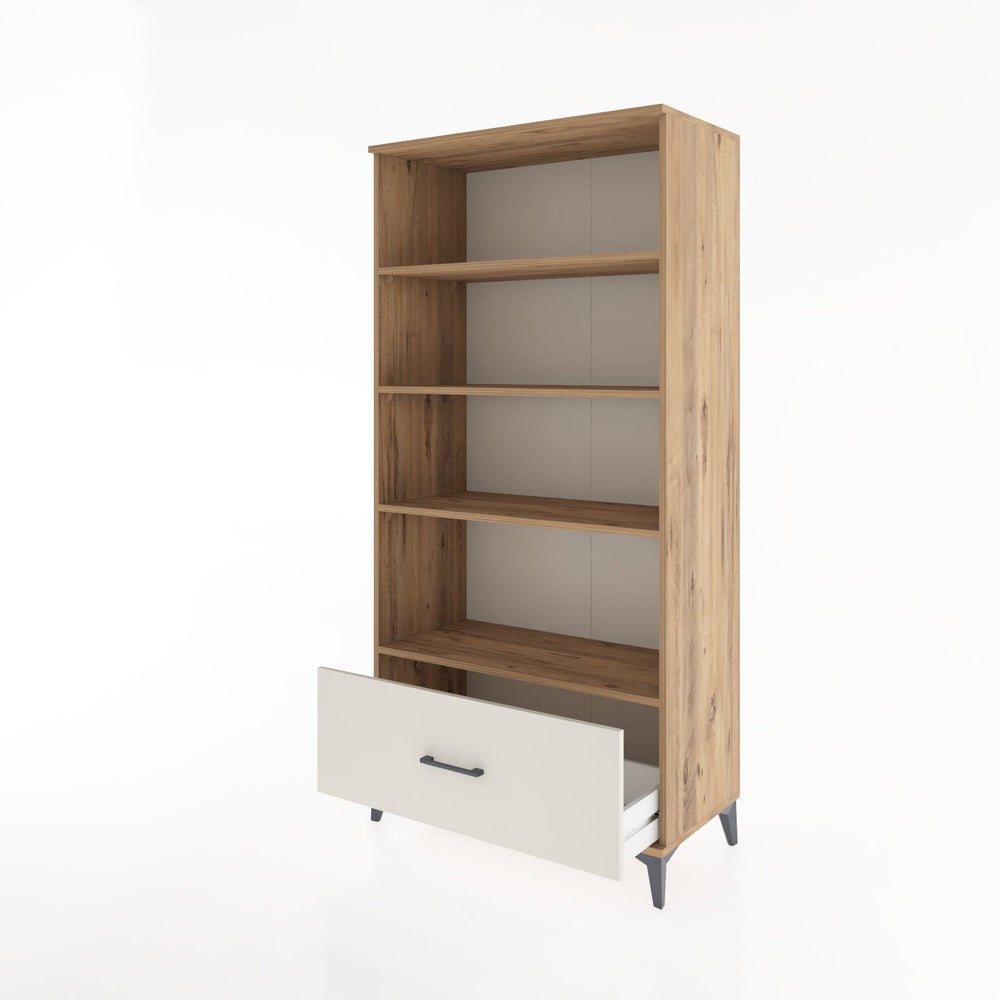 Woodntry Modüler Dolap Çam 88x44x170 cm Çekmeceli ve Raflı CR44-3