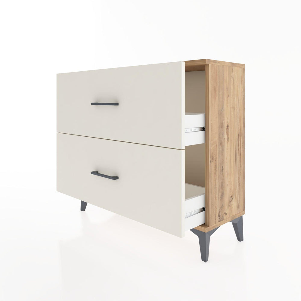 Woodntry Modüler Şifonyer İki Çekmeceli V4 88x30x68 cm Çam - Woodntry