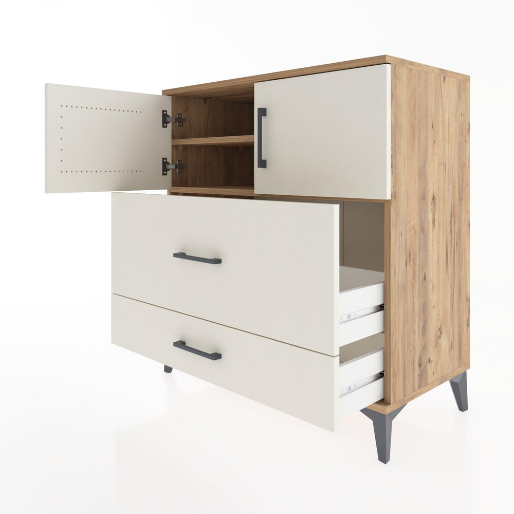 Woodntry Modular Dresser Pine 88x44x84 cm with Cover and Drawer KC113-3