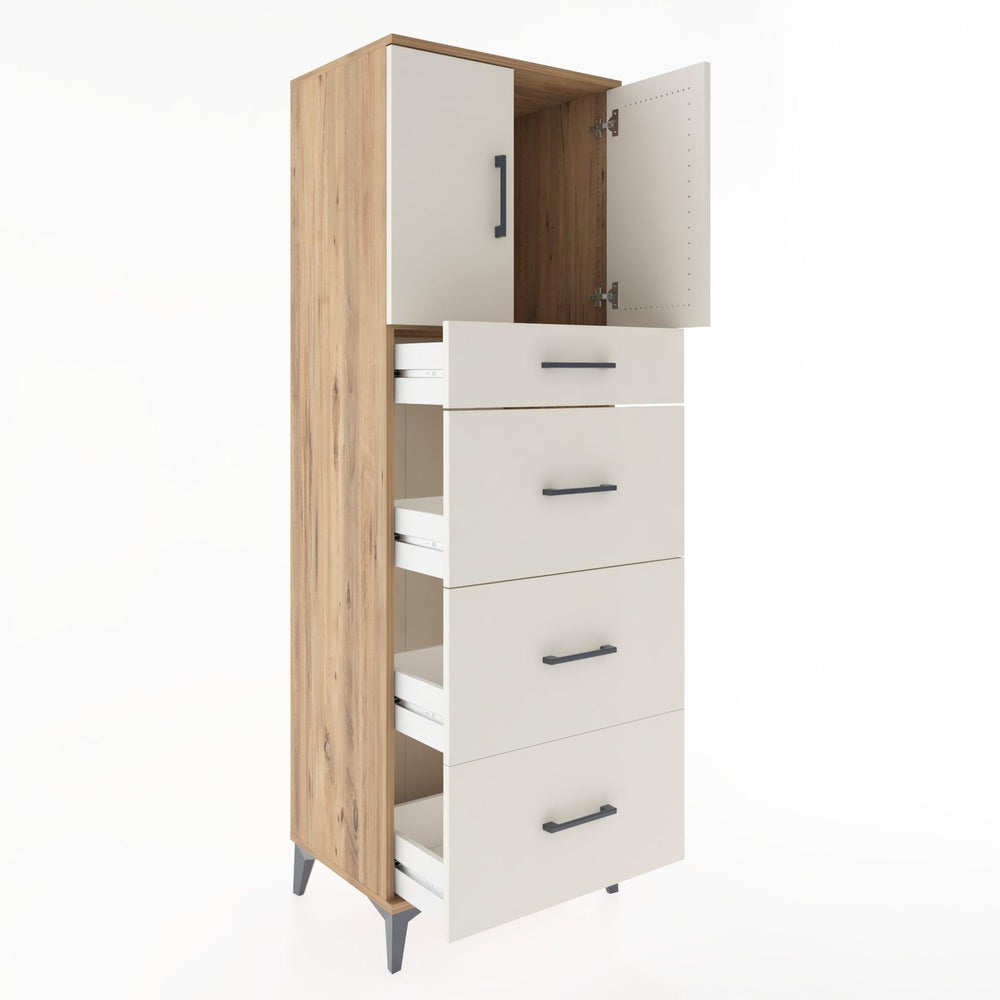 Woodntry Modular Cabinet Pine 60x44x170 cm with Doors and Drawers KC23-3