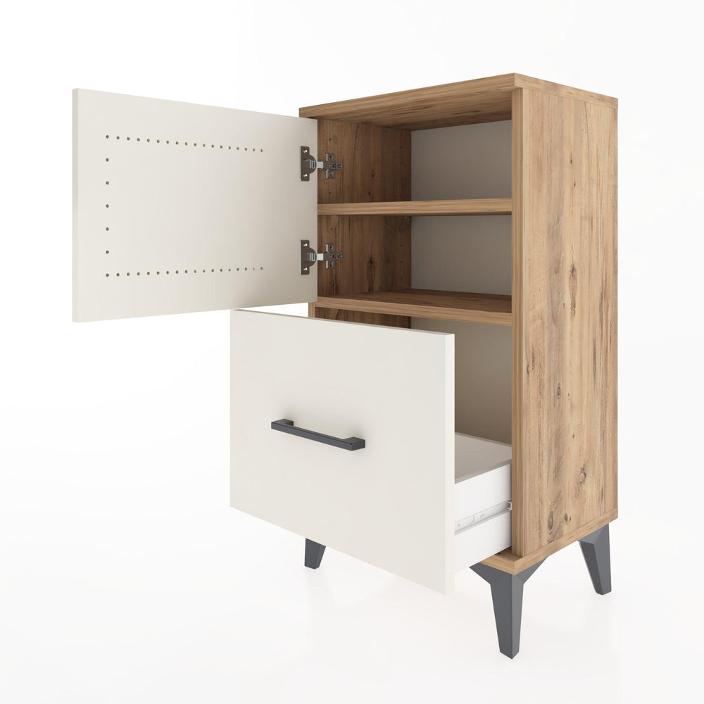 Woodntry Modüler Komodin Çekmece ve Kapaklı V2 44x30x68 cm Çam - Woodntry