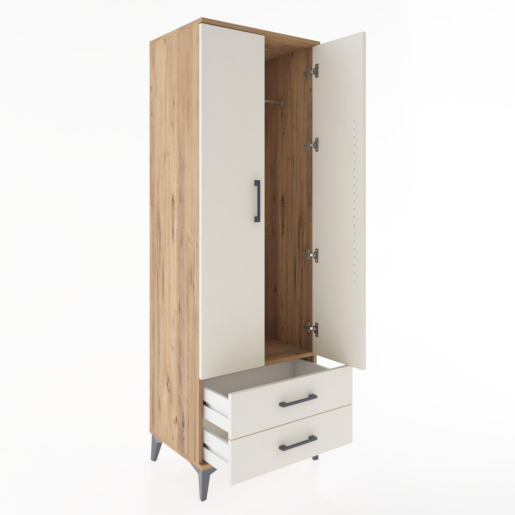 Woodntry Modular Cabinet Pine 60x44x170 cm with Doors and Drawers KC29-3