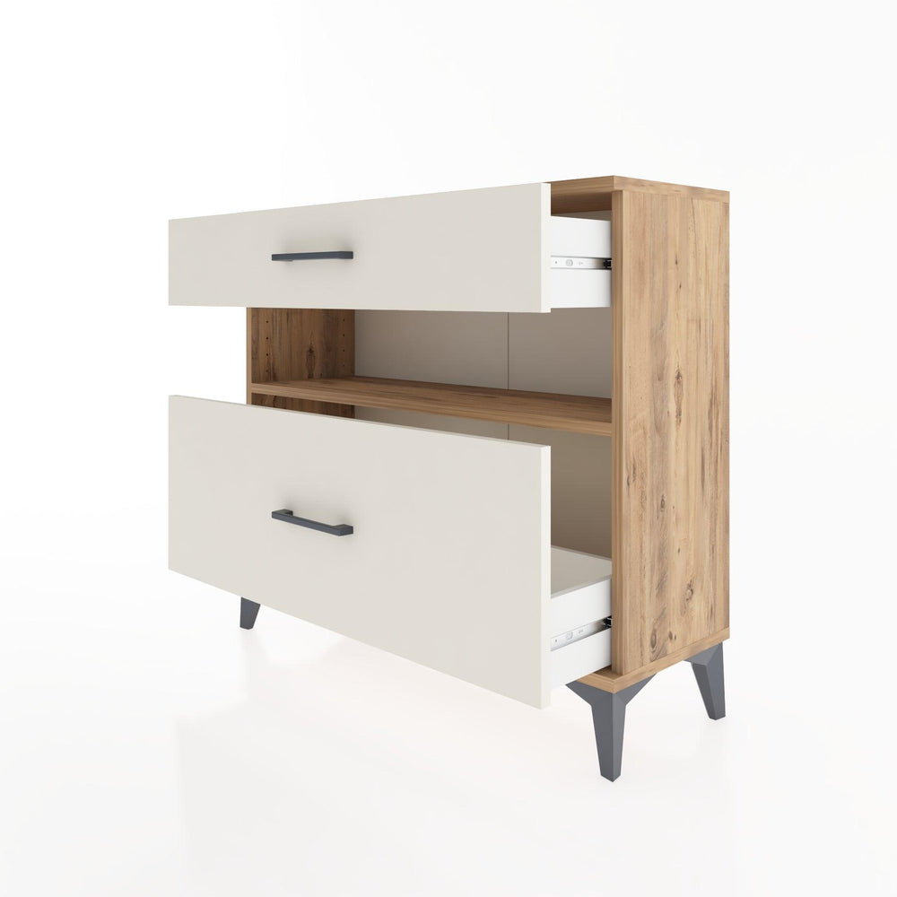Woodntry Modüler Şifonyer İki Çekmeceli V9 88x30x68 cm Çam - Woodntry