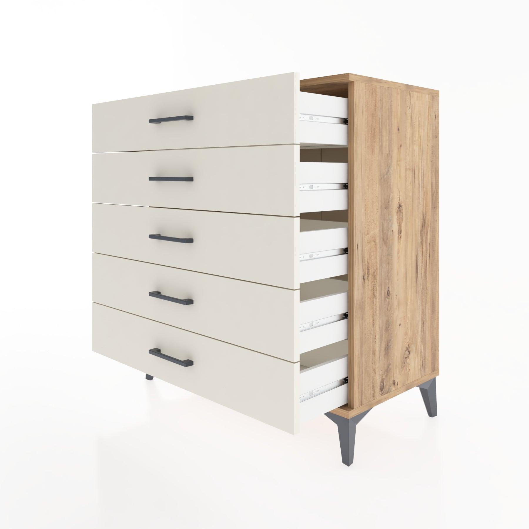 Woodntry Modüler Şifonyer Çam 88x44x84 cm Çekmeceli C9-3