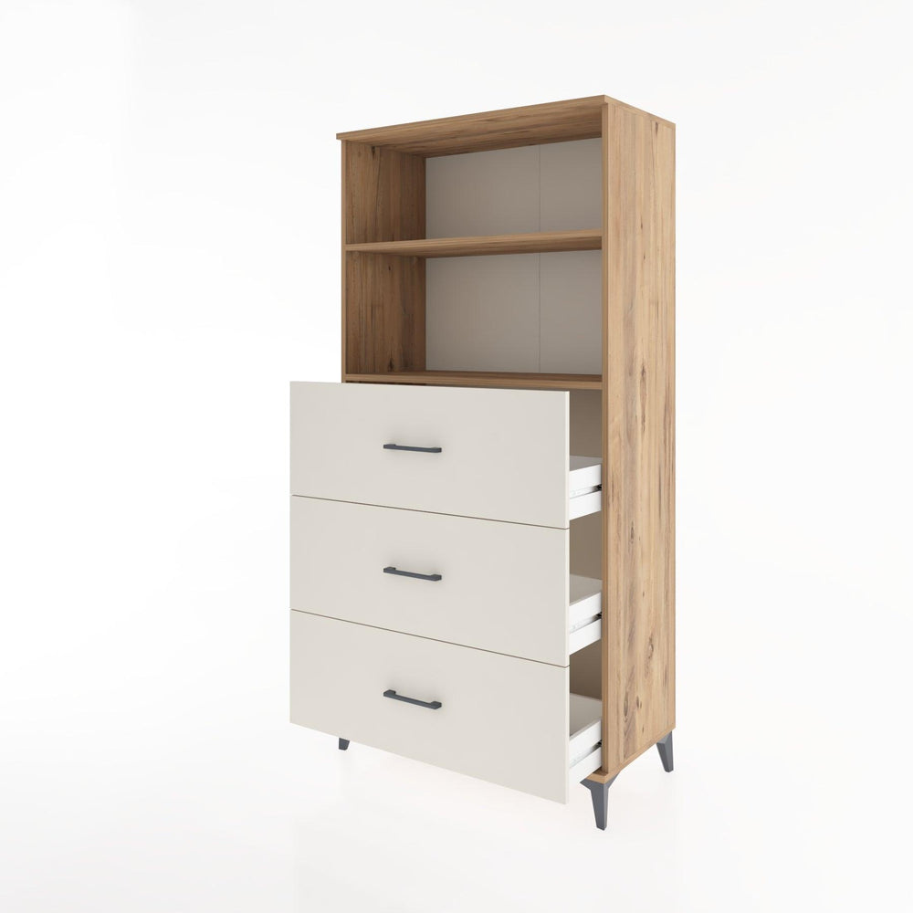Woodntry Modular Cabinet Pine 88x44x170 cm with Drawers and Shelves CR52-3