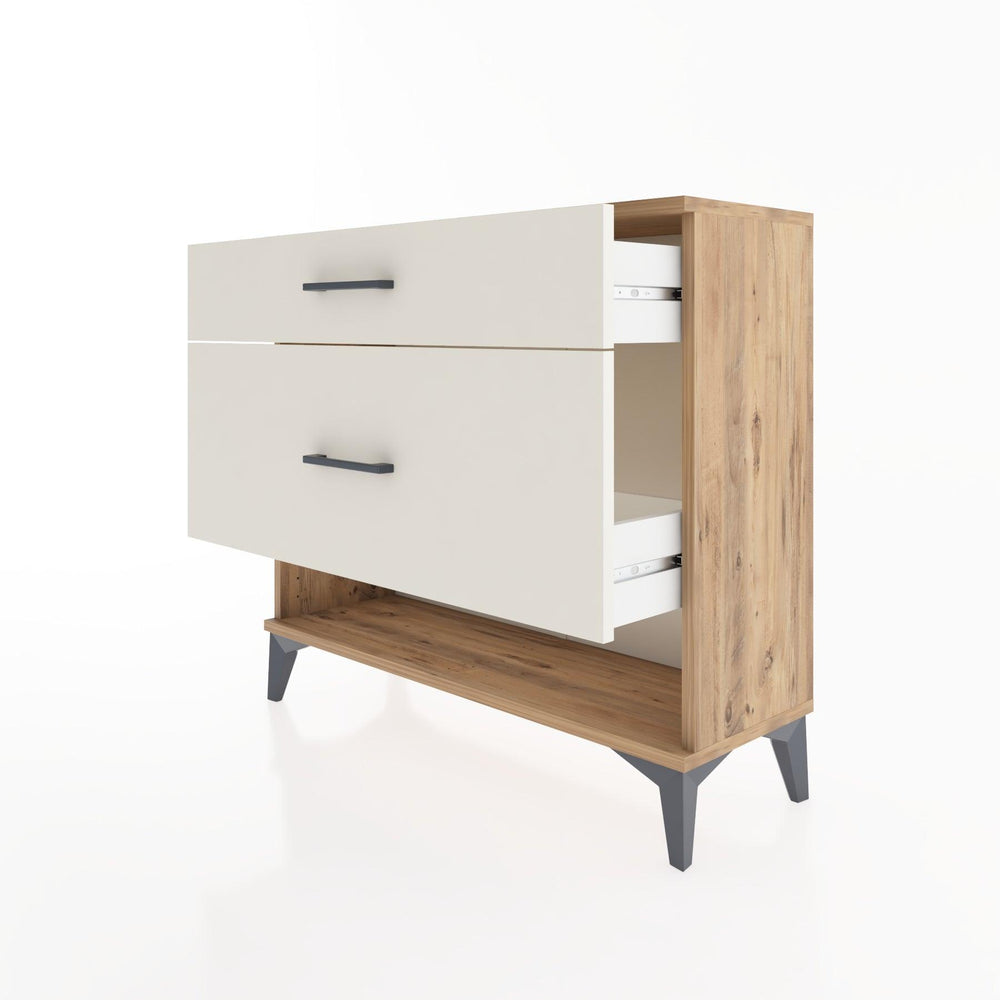 Woodntry Modüler Şifonyer İki Çekmeceli V8 88x30x68 cm Çam - Woodntry