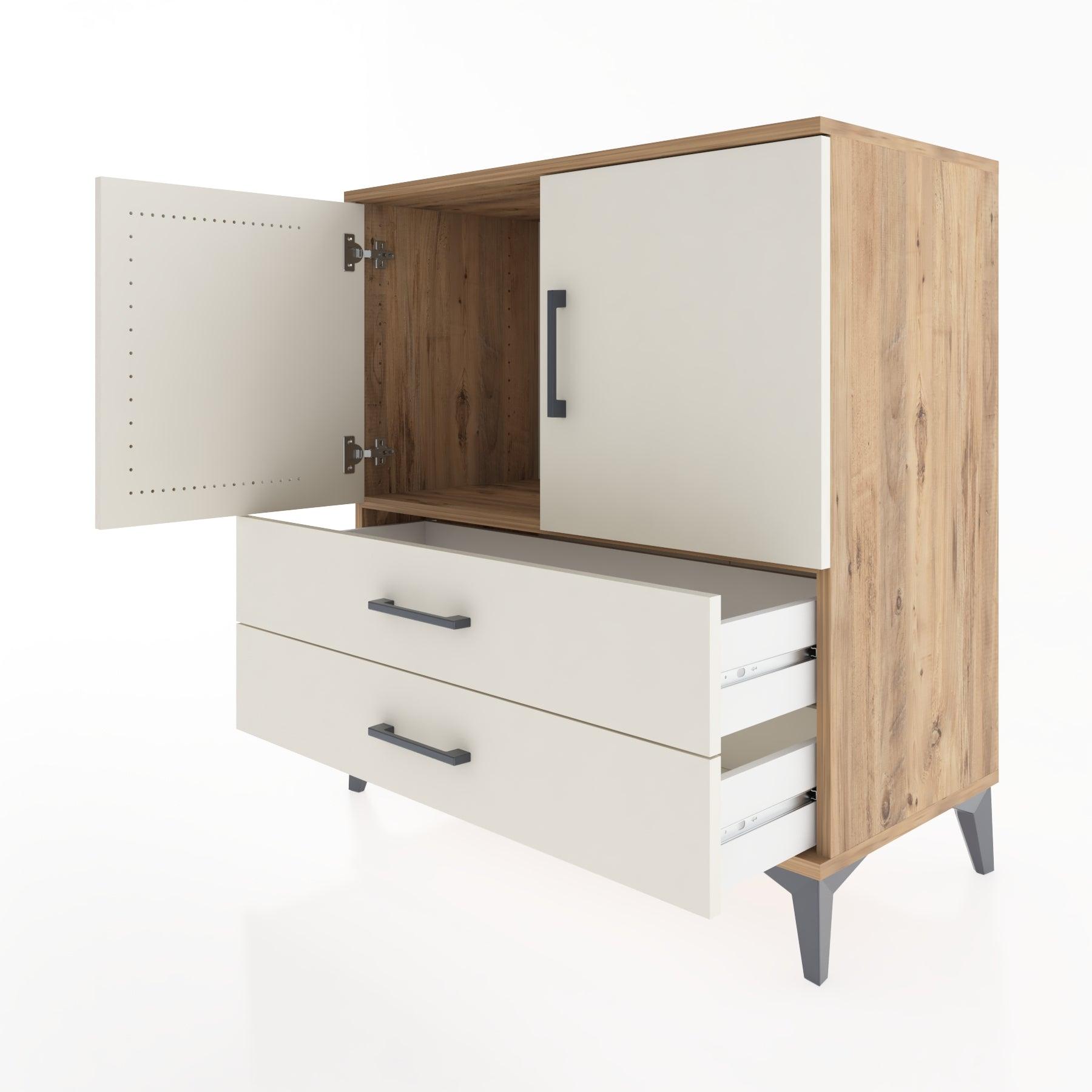 Woodntry Modular Dresser Pine 88x44x84 cm with Cover and Drawer KC24-3