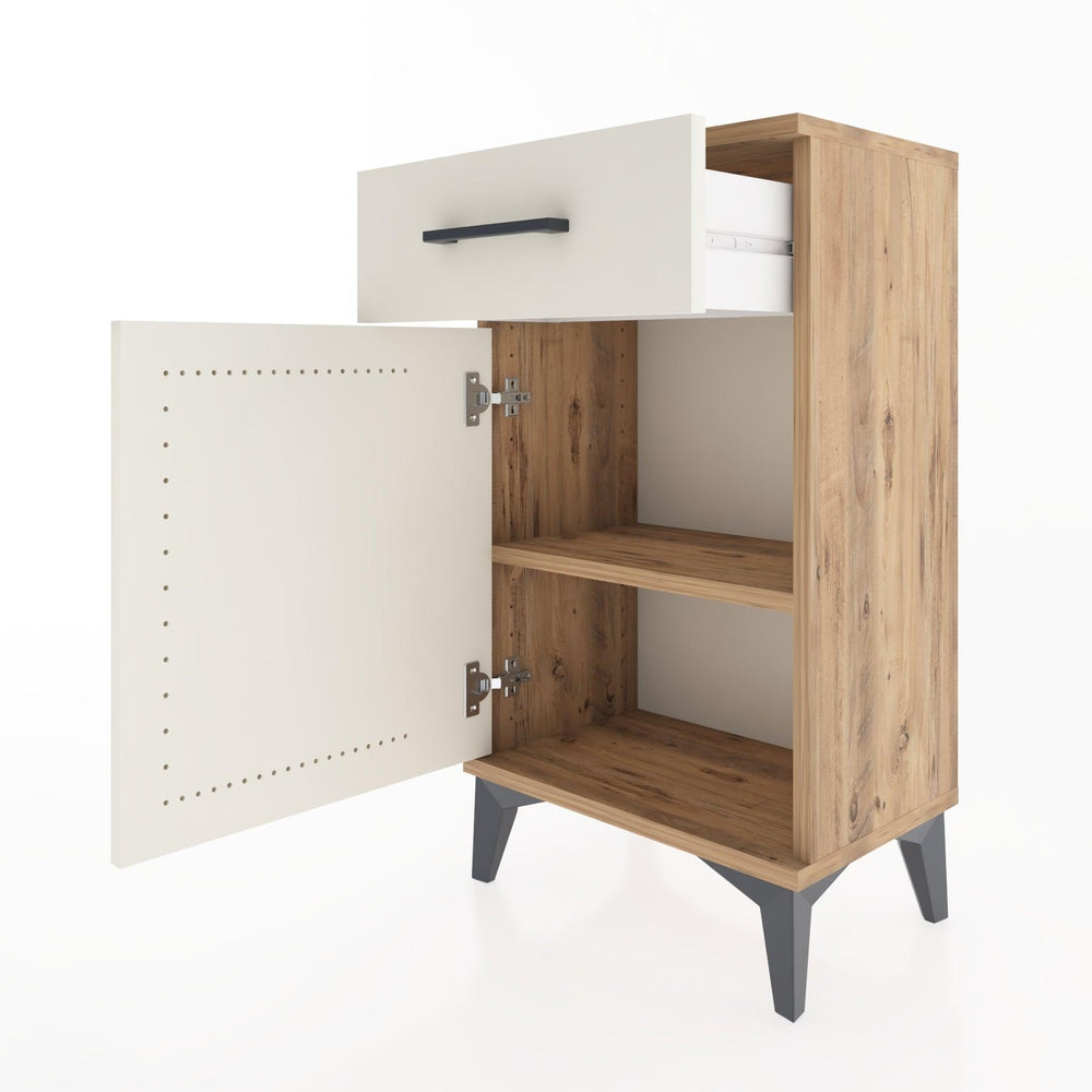 Woodntry Modüler Komodin Çekmece ve Kapaklı V4 44x30x68 cm Çam - Woodntry