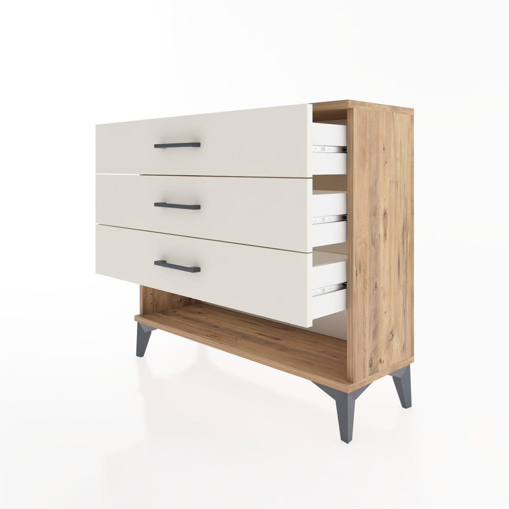 Woodntry Modüler Şifonyer Üç Çekmeceli V1 88x30x68 cm Çam - Woodntry