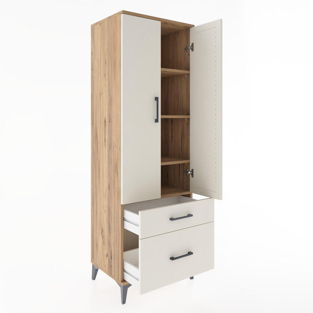Woodntry Modular Cabinet Pine 60x44x170 cm with Doors and Drawers KC15-3