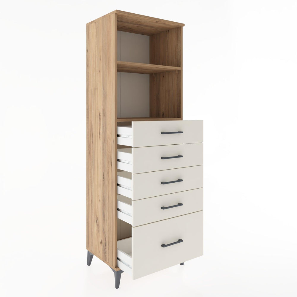 Woodntry Modular Cabinet Pine 60x44x170 cm with Drawers and Shelves CR40-3